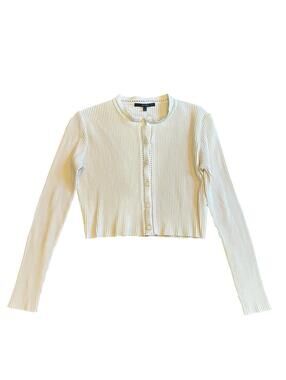 Gucci Cream Ribbed Button-Front Knit